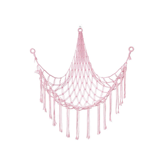 Cotton Rope Hanging Toy Hammock – Woven Mesh Organizer for Nursery & Kids’ Room
