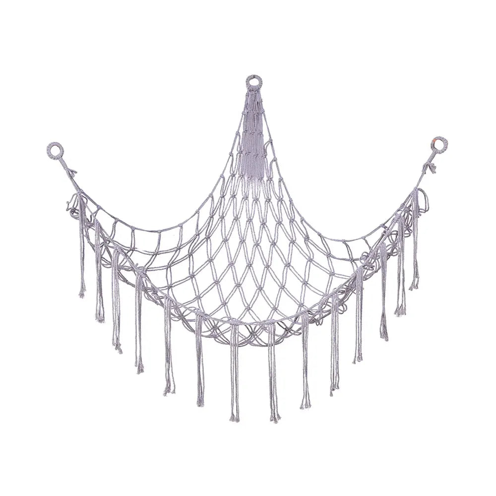 Cotton Rope Hanging Toy Hammock – Woven Mesh Organizer for Nursery & Kids’ Room