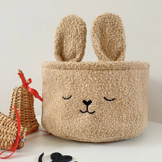 Plush Rabbit Ears Organizer Basket – Soft Storage for Toys, Accessories, and Daily Essentials