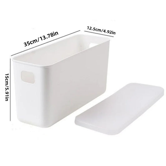 Storage Box with Lid – Slim Organizer for Toys and Daily Essentials