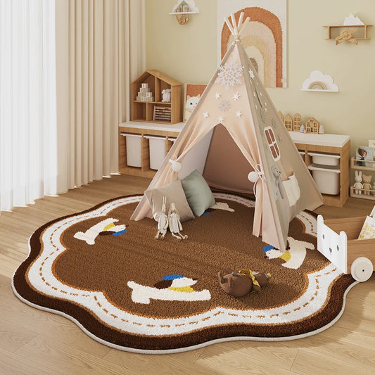 Cartoon Plush Area Rug – Soft, Safe, and Stylish for Kids’ Rooms & Home