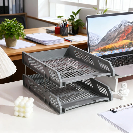 Multi-Layer Desktop File & Book Organizer – Kids’ Room Storage for School Supplie