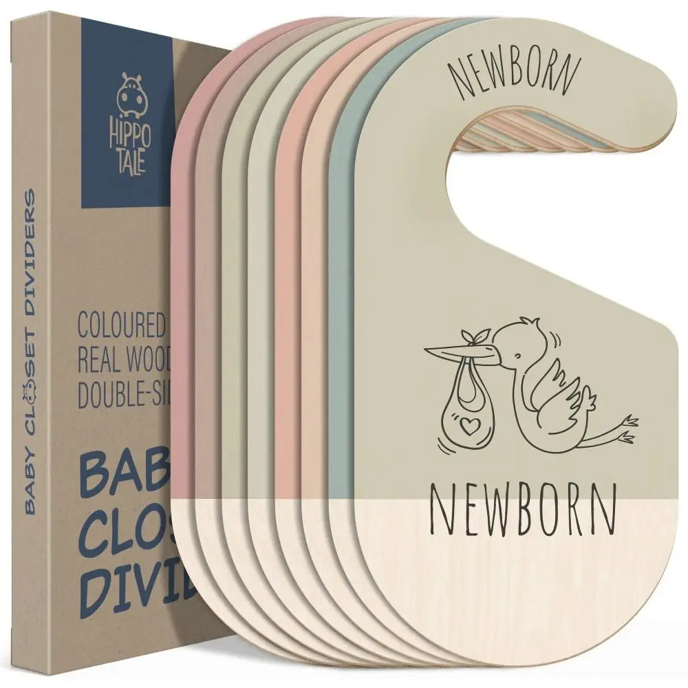 8Pc Wooden Baby Closet Dividers – Durable Wardrobe Organizers for Newborns & Toddlers