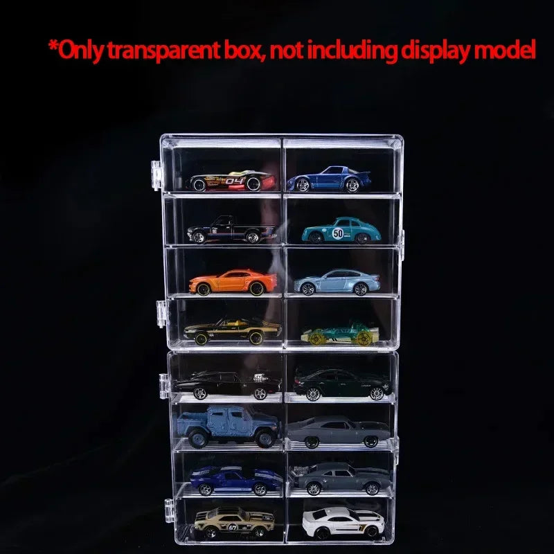 Transparent Stackable Car Display Box – Keep Your Kids’ Model Cars Organized and Dust-Free