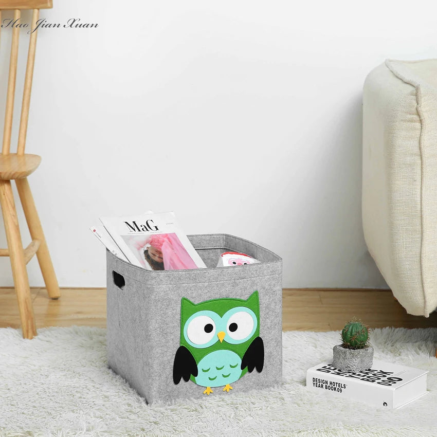 Felt Cube Toy Storage Basket – Foldable Organizer for Children’s Room, Plush Toys & Blocks