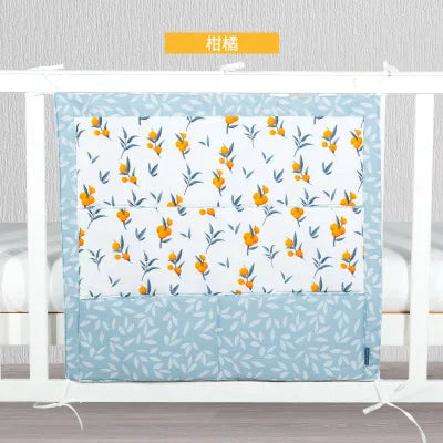 Baby Crib Hanging Organizer with Cartoon Design – Nursery Storage for Diapers, Toys & Bedding
