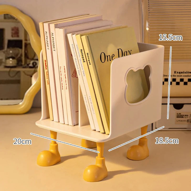 Book & Toy Organizer – Layered Book Shelf for School, Dorm, and Playroom Storage