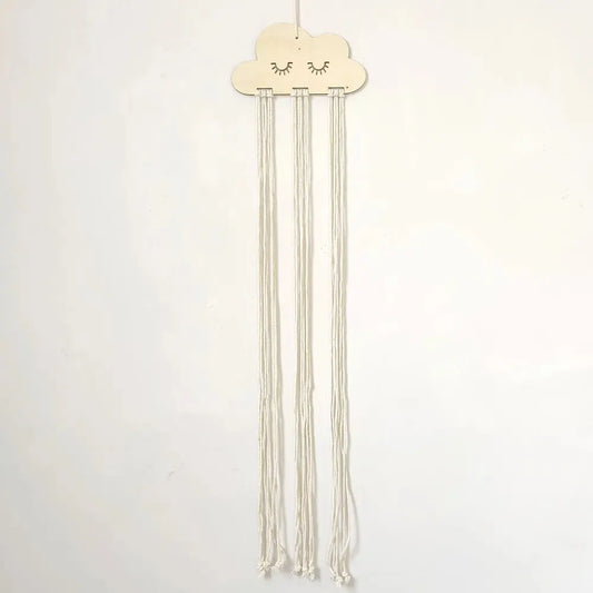 Nordic Style Cloud-Shaped Hair Accessories Organizer – Kids’ Room Storage for Hairpins, Headbands & Bows