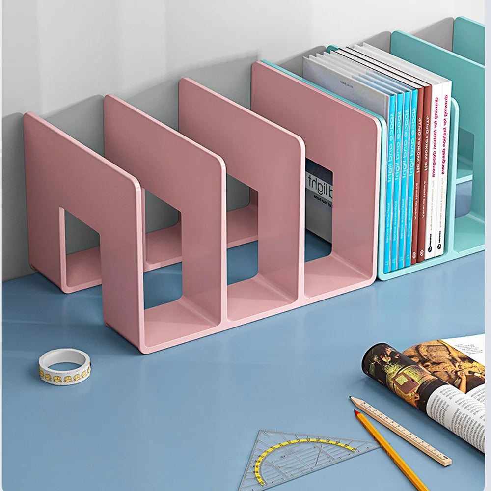 Transparent Acrylic Bookstand – Kids’ Room Desktop Organizer for Books & School Supplies
