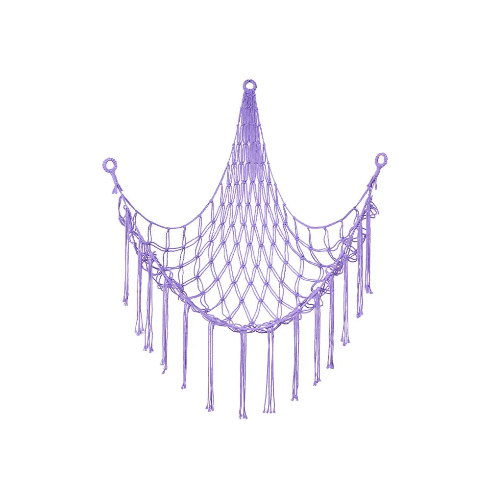 Cotton Rope Hanging Toy Hammock – Woven Mesh Organizer for Nursery & Kids’ Room