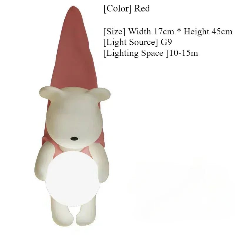 Little Bear Cream LED Wall Lamp – Kids’ Bedroom Bedside Night Light