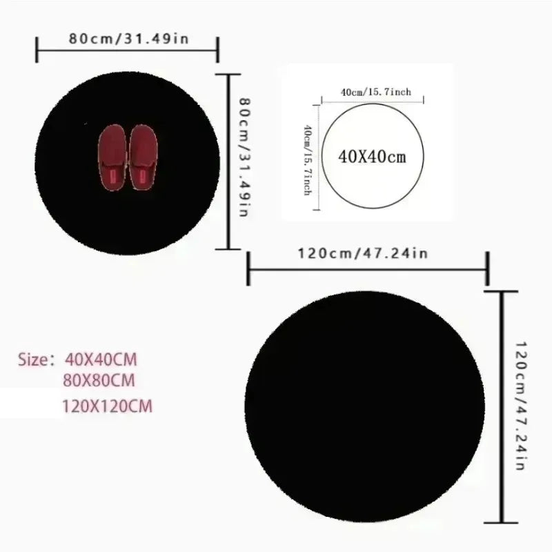 Cartoon Round Flannel Rug – Soft, Comfortable, and Non-Slip Floor Mat for Kids’ Bedroom or Playroom