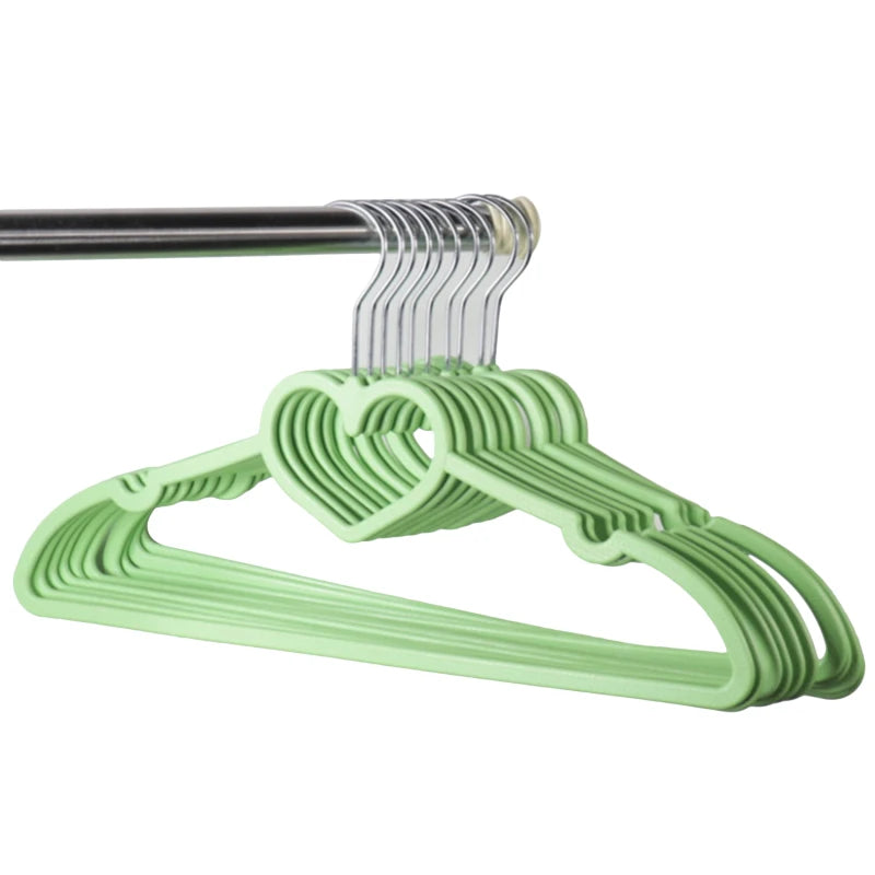 10PCS Kids & Adult Clothes Hangers – Heart-Shaped Durable ABS Hangers for Children’s Room