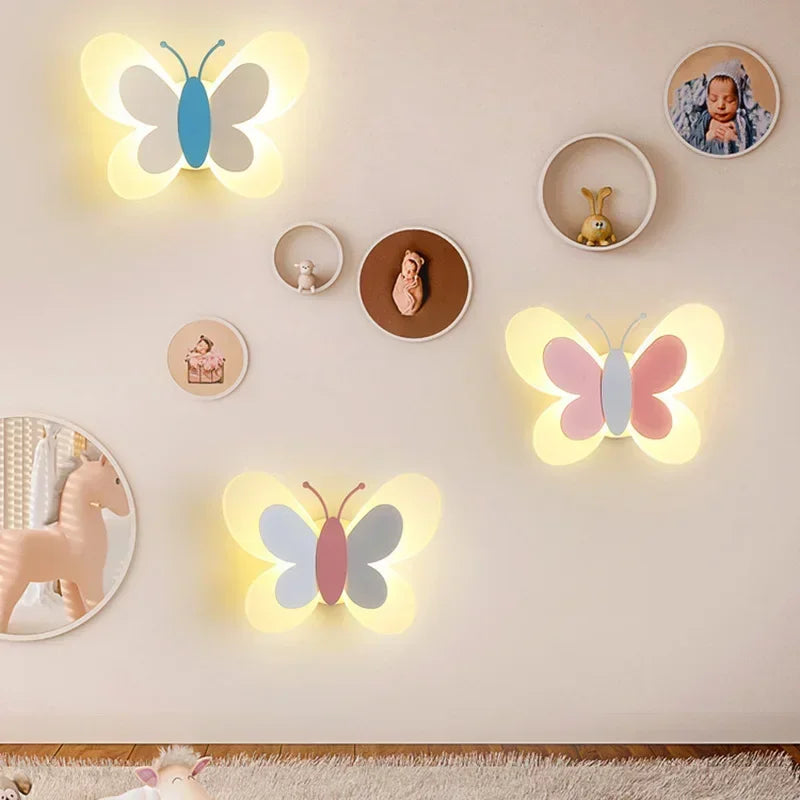 Butterfly LED Wall Lamp – Kids’ Bedroom & Bedside Creative Wall Light