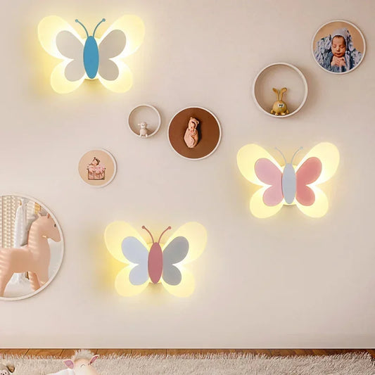 Butterfly LED Wall Lamp – Kids’ Bedroom & Bedside Creative Wall Light