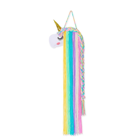 Unicorn Wall-Mounted Hair Accessories Organizer – Kids’ Room Storage for Hair Clips & Hairbands