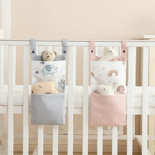 Nursery Hanging Storage Bag – Crib Organizer for Baby Essentials & Toys