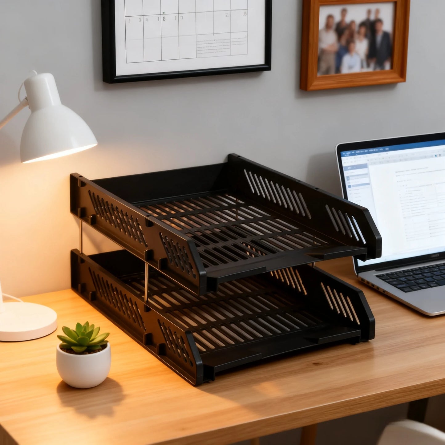 Multi-Layer Desktop File & Book Organizer – Kids’ Room Storage for School Supplie