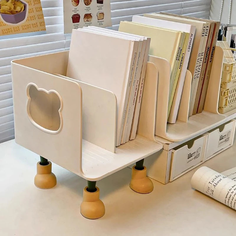 Book & Toy Organizer – Layered Book Shelf for School, Dorm, and Playroom Storage