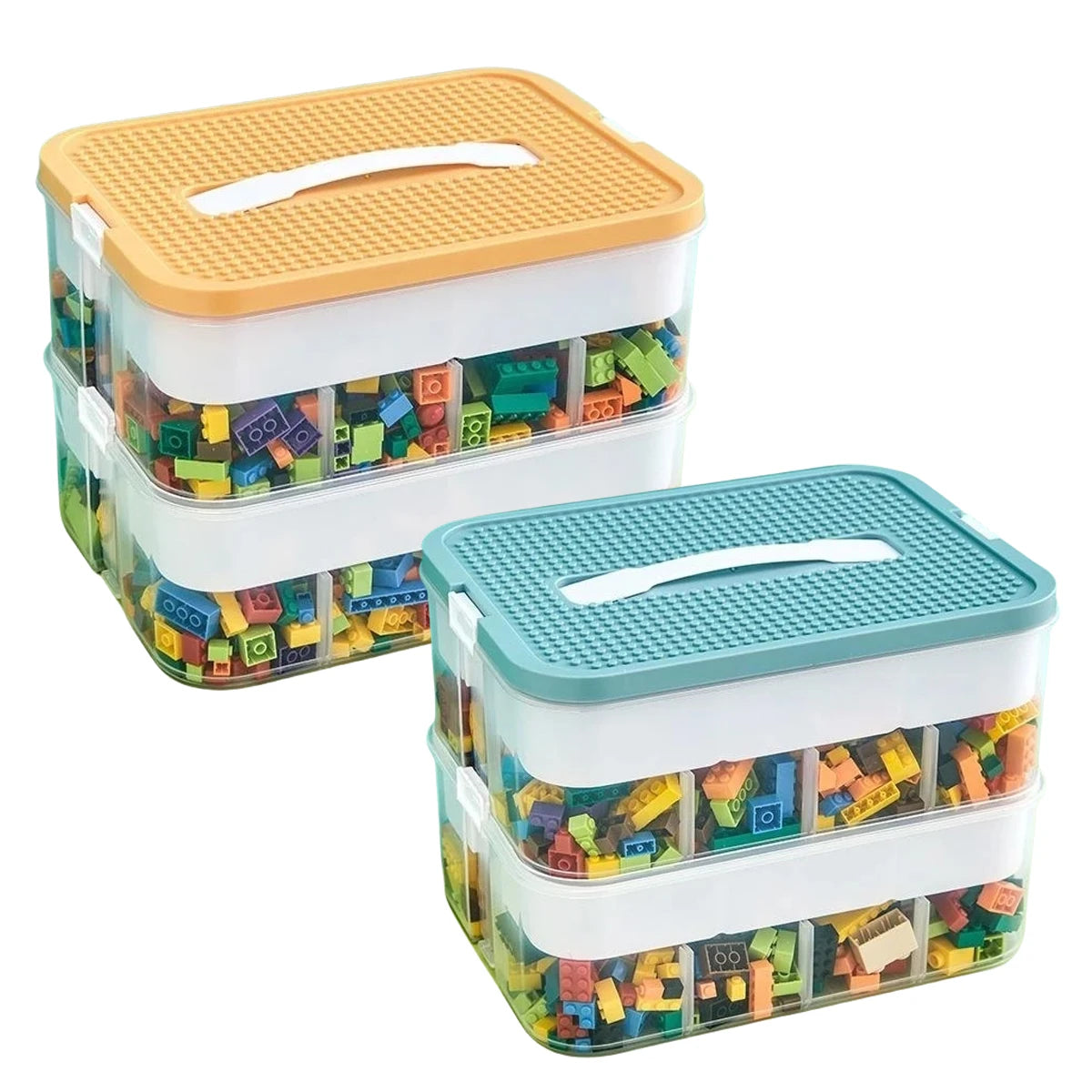 Plastic Storage Box for Kids’ Building Blocks – Organizer for LEGO, Puzzles & Small Toys
