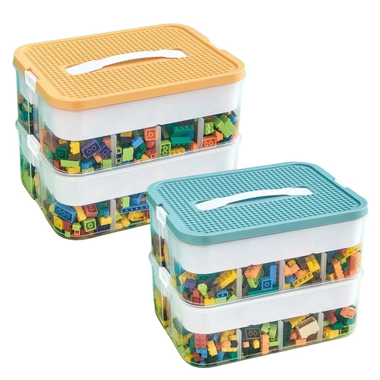 Plastic Storage Box for Kids’ Building Blocks – Organizer for LEGO, Puzzles & Small Toys