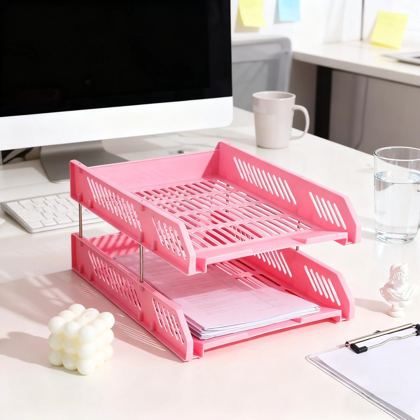 Multi-Layer Desktop File & Book Organizer – Kids’ Room Storage for School Supplie