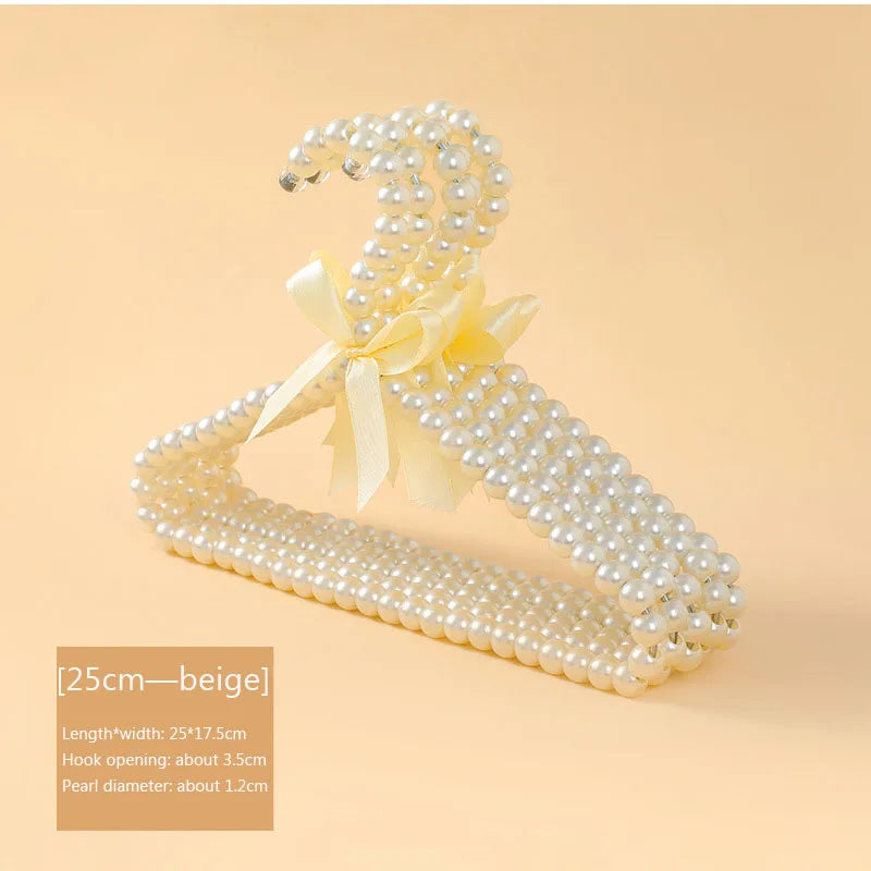 Kids Princess Pearl Bow Clothes Hanger – Cute Heart Design for Girls’ Room