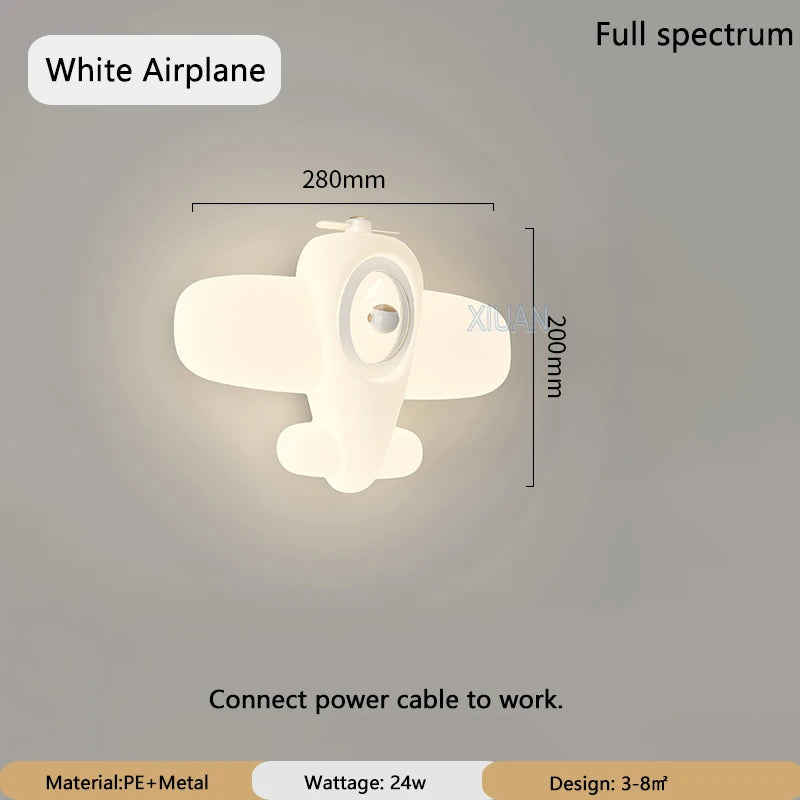 Airplane LED Wall Lamp – Modern & Cute Night Light for Children’s Bedroom