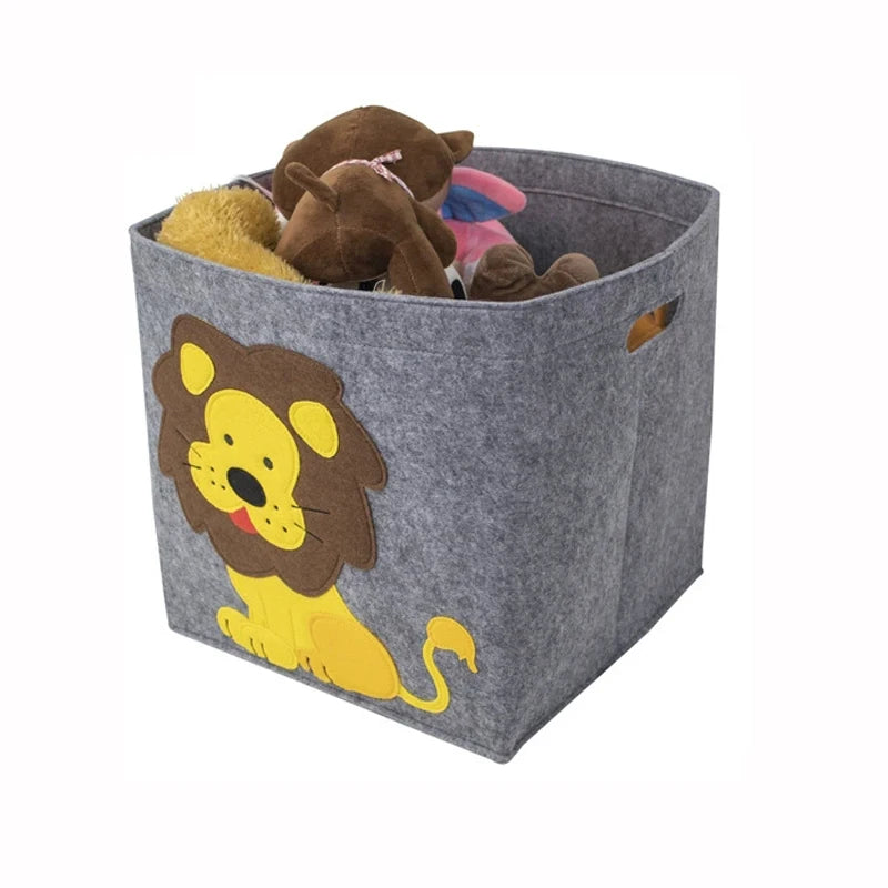 Felt Cube Toy Storage Basket – Foldable Organizer for Children’s Room, Plush Toys & Blocks