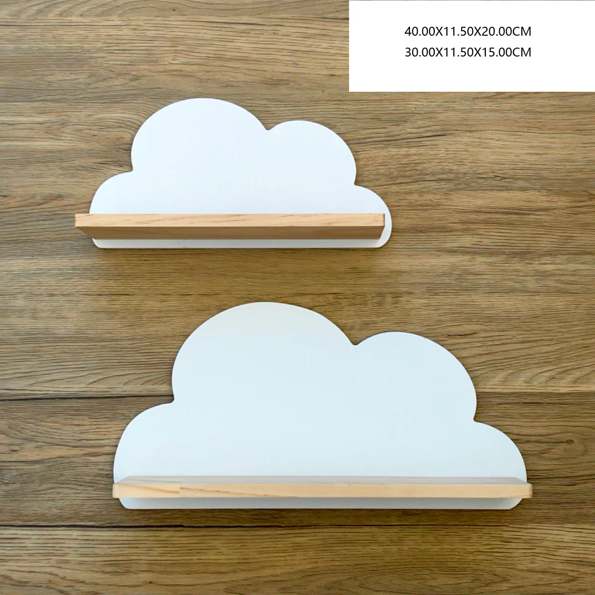 Cloud Wall-Mounted Kids Bookshelf – Wooden Toy & Book Display Shelf for Children’s Room