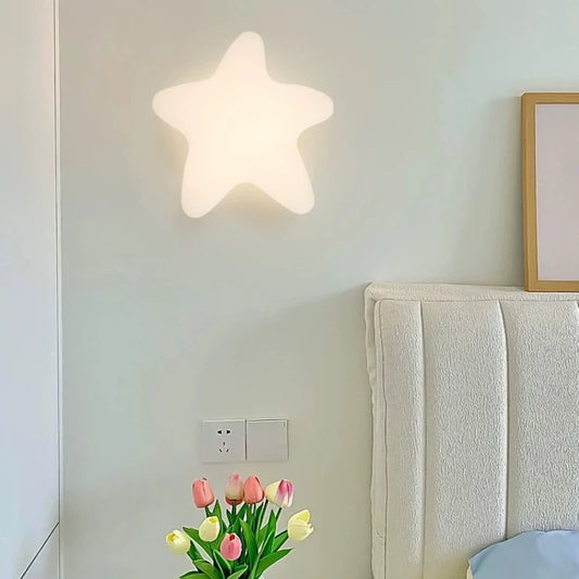 Kids’ Cloud, Star & Flower LED Wall Lamp – Eye-Friendly Bedside Light for Bedroom
