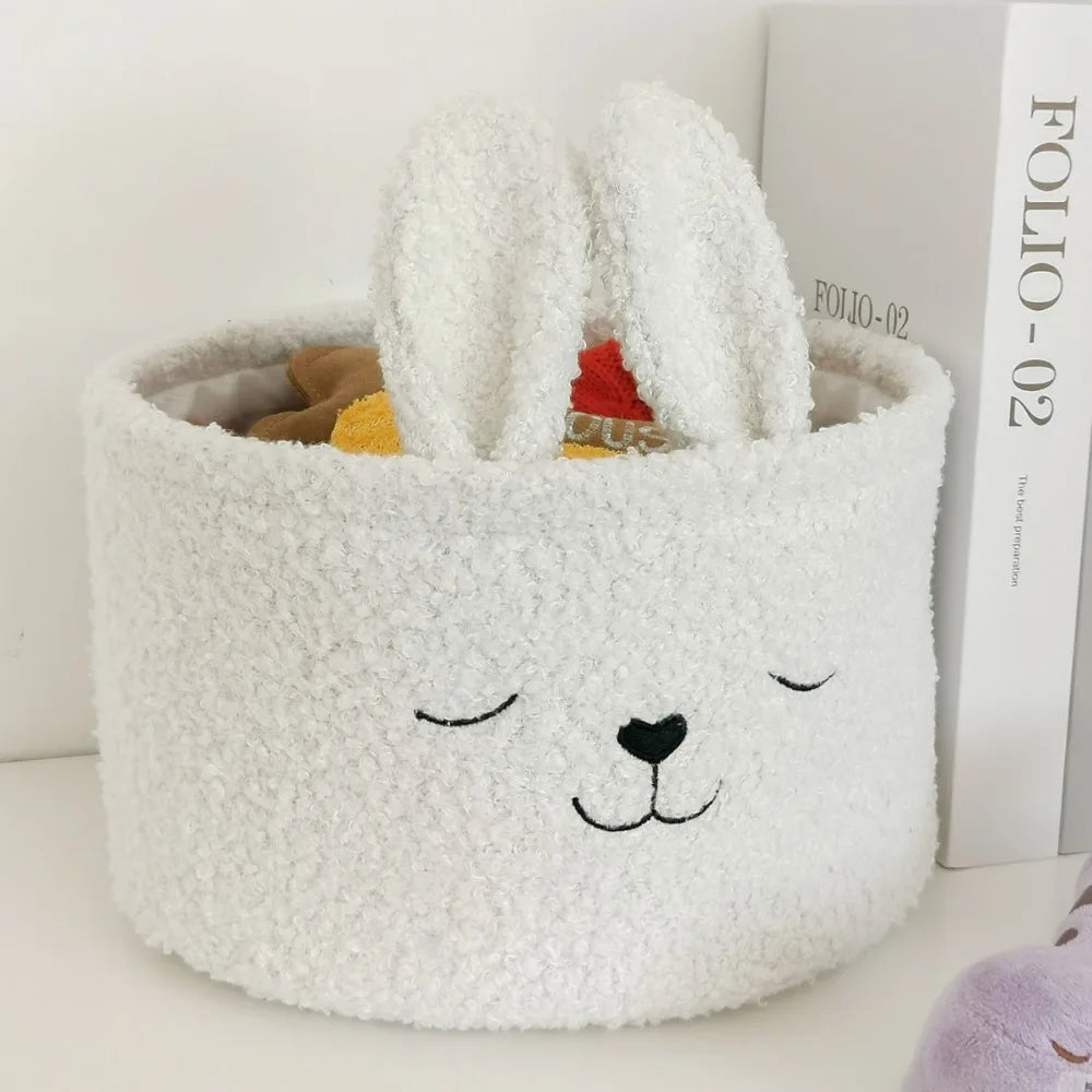 Plush Rabbit Ears Organizer Basket – Soft Storage for Toys, Accessories, and Daily Essentials