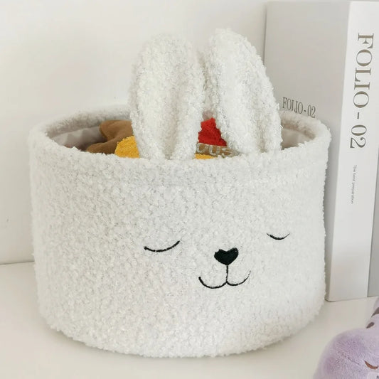 Plush Rabbit Ears Organizer Basket – Soft Storage for Toys, Accessories, and Daily Essentials