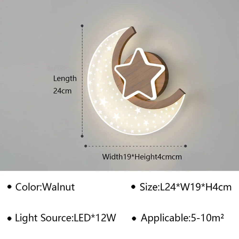 Moon LED Wall Lamp for Kids’ Room