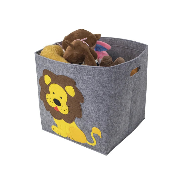 Felt Cube Toy Storage Basket – Foldable Organizer for Children’s Room, Plush Toys & Blocks