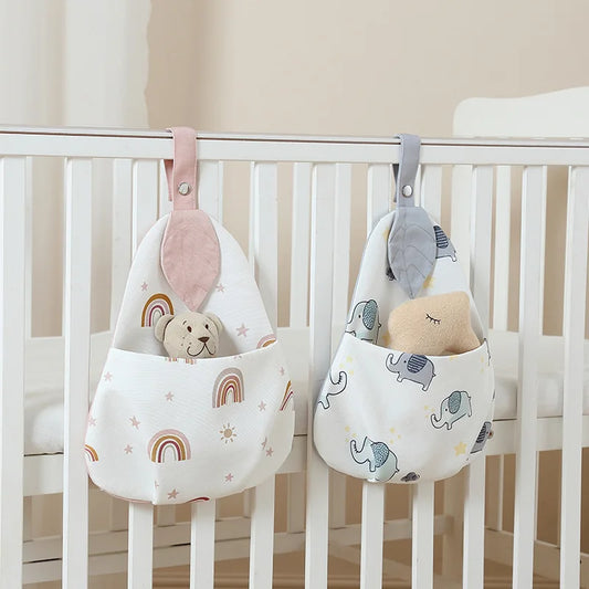 Baby Crib Hanging Organizer with Pockets – Nursery Storage Bag for Diapers, Toys & Baby Essentials
