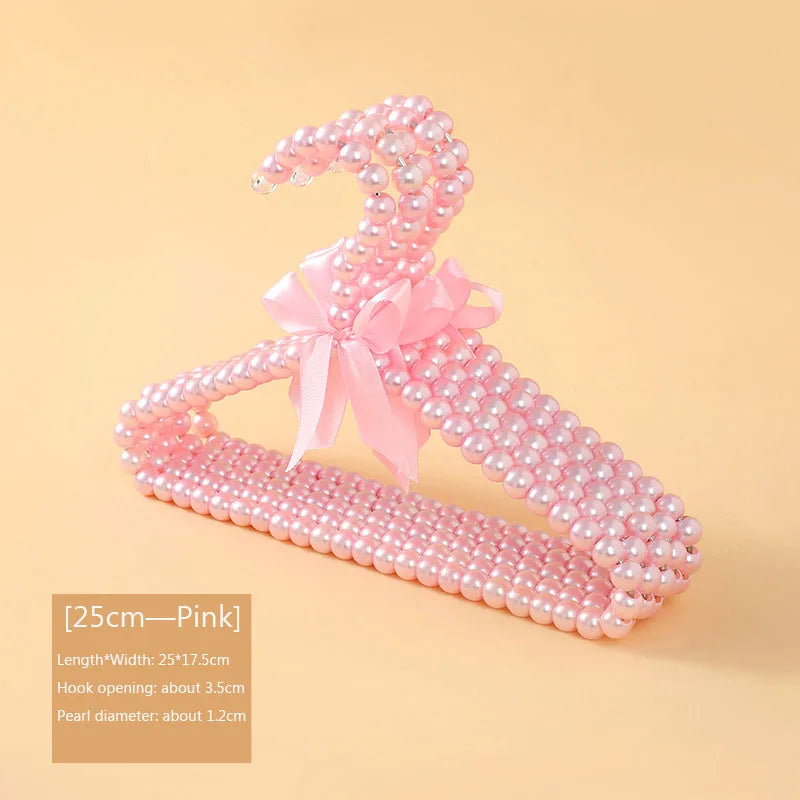 Kids Princess Pearl Bow Clothes Hanger – Cute Heart Design for Girls’ Room