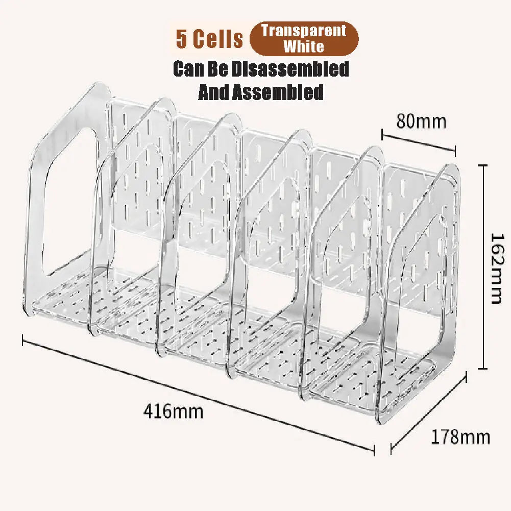 Acrylic Desktop File & Book Organizer – Kids’ Room Storage for School Supplie