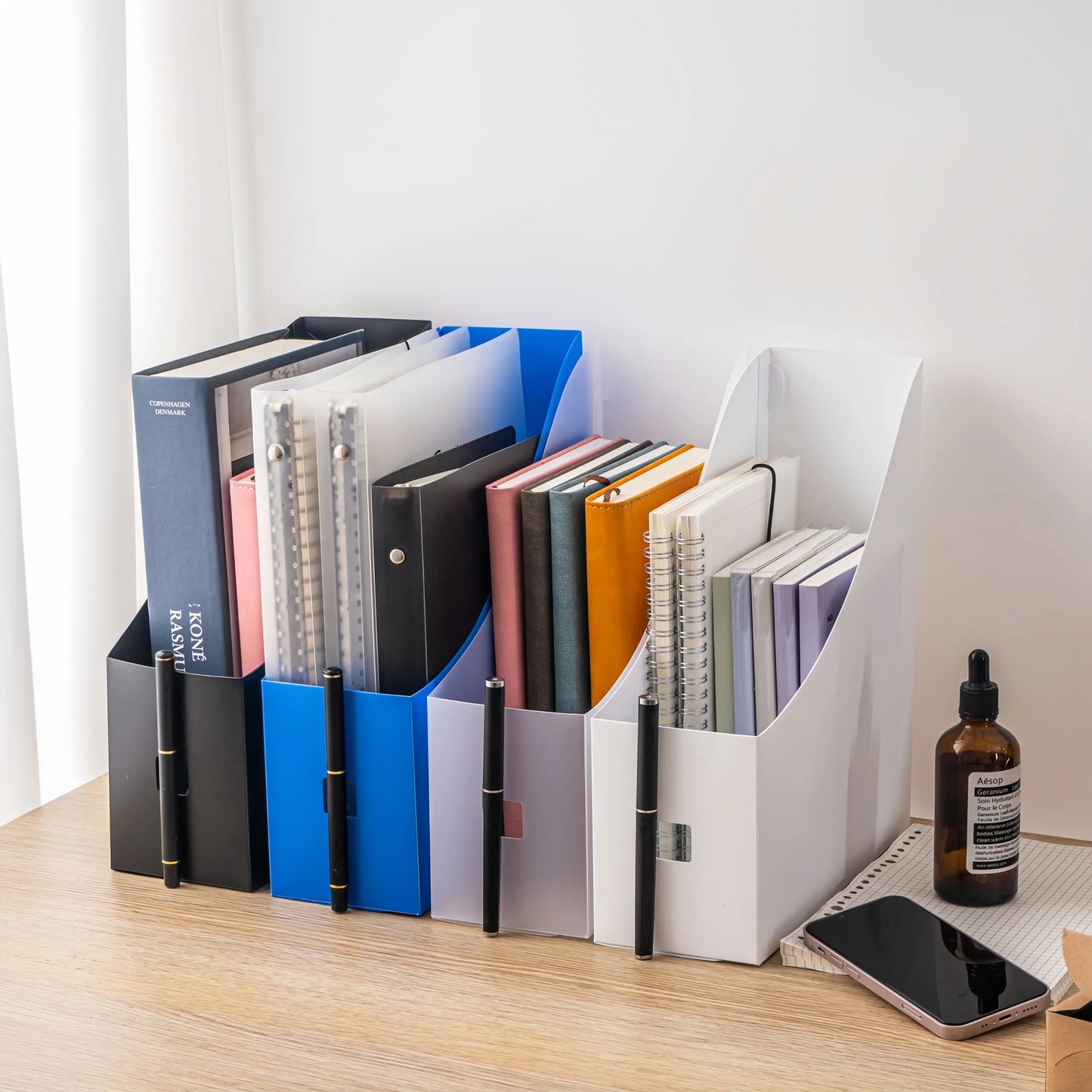 Foldable Desktop Book & File Organizer – Kids’ Room Book Stand