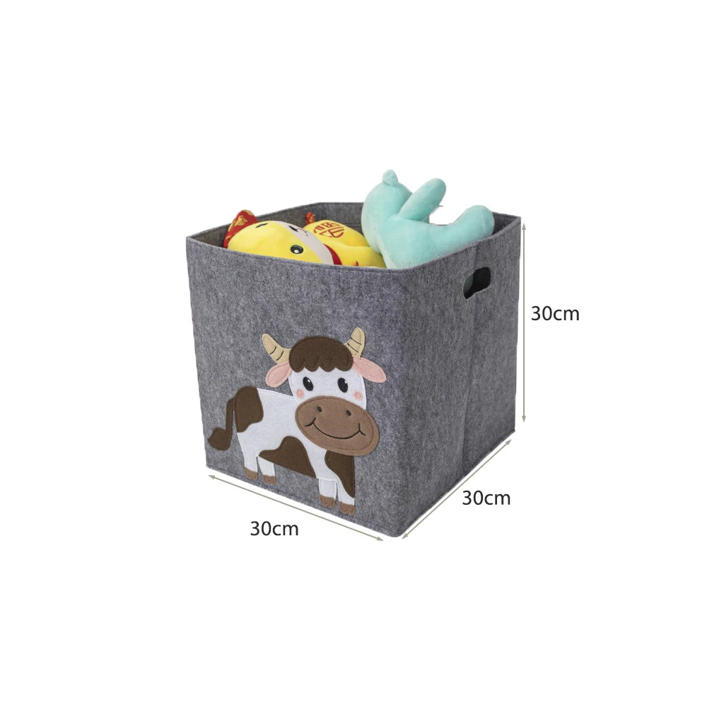 Felt Cube Toy Storage Basket – Foldable Organizer for Children’s Room, Plush Toys & Blocks