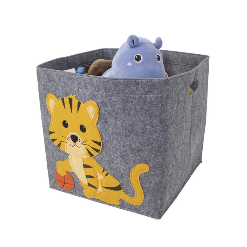 Felt Cube Toy Storage Basket – Foldable Organizer for Children’s Room, Plush Toys & Blocks