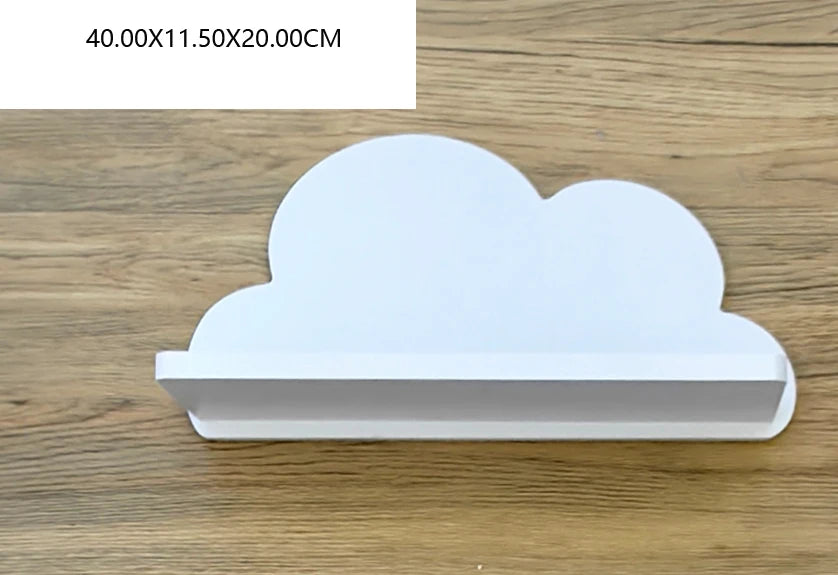 Cloud Wall-Mounted Kids Bookshelf – Wooden Toy & Book Display Shelf for Children’s Room