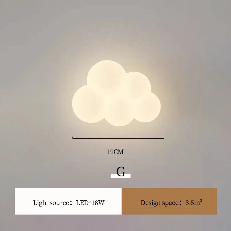 Cartoon LED Wall Lamp – Monkey, Rabbit & Cloud, Kids’ Room Night Light