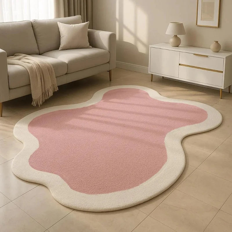 Nordic-Style Plush Area Rug – Soft, Thick, and Washable for Bedroom & Living Room