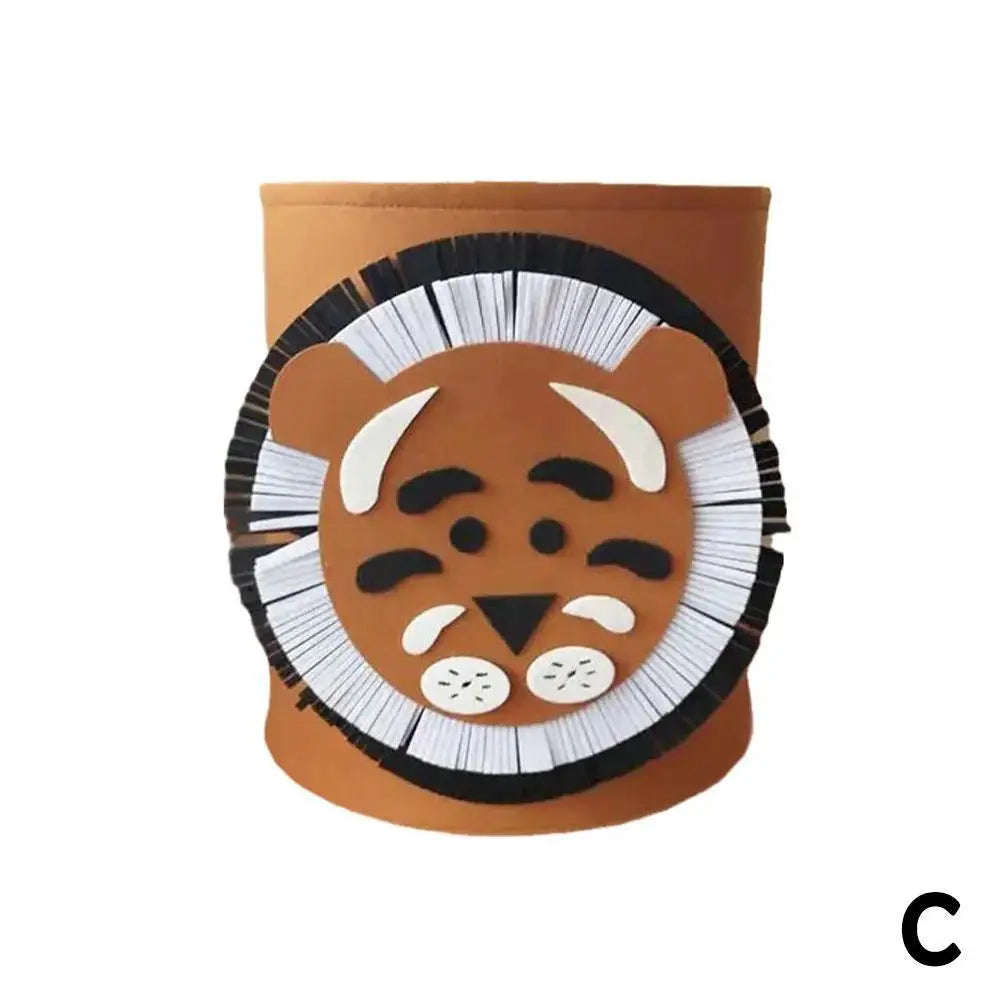 Large Felt Animal Storage Bin – Portable Foldable Organizer for Kids’ Toys & Clothes