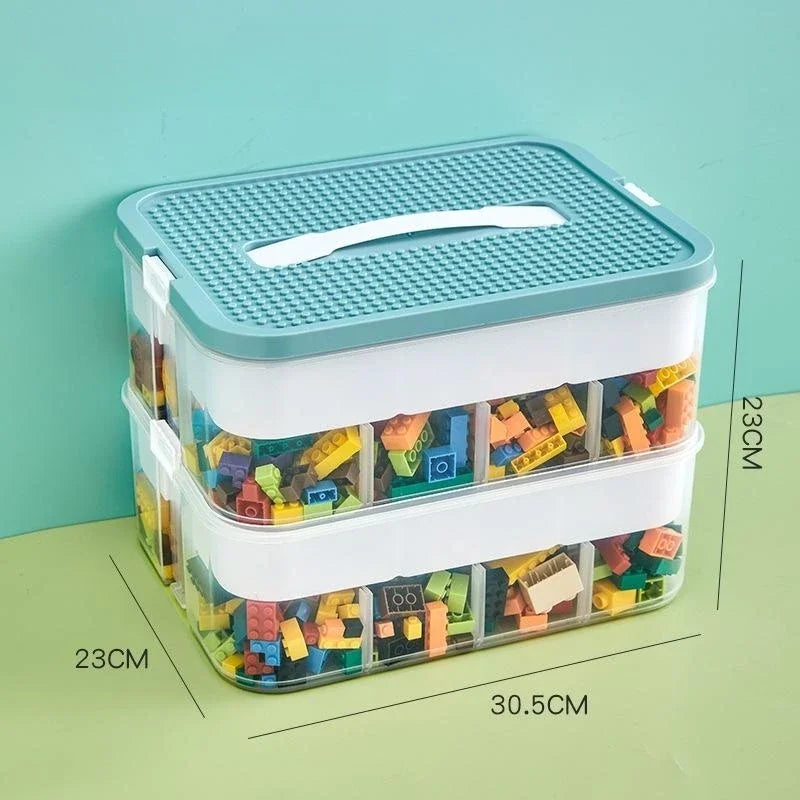 Plastic Storage Box for Kids’ Building Blocks – Organizer for LEGO, Puzzles & Small Toys