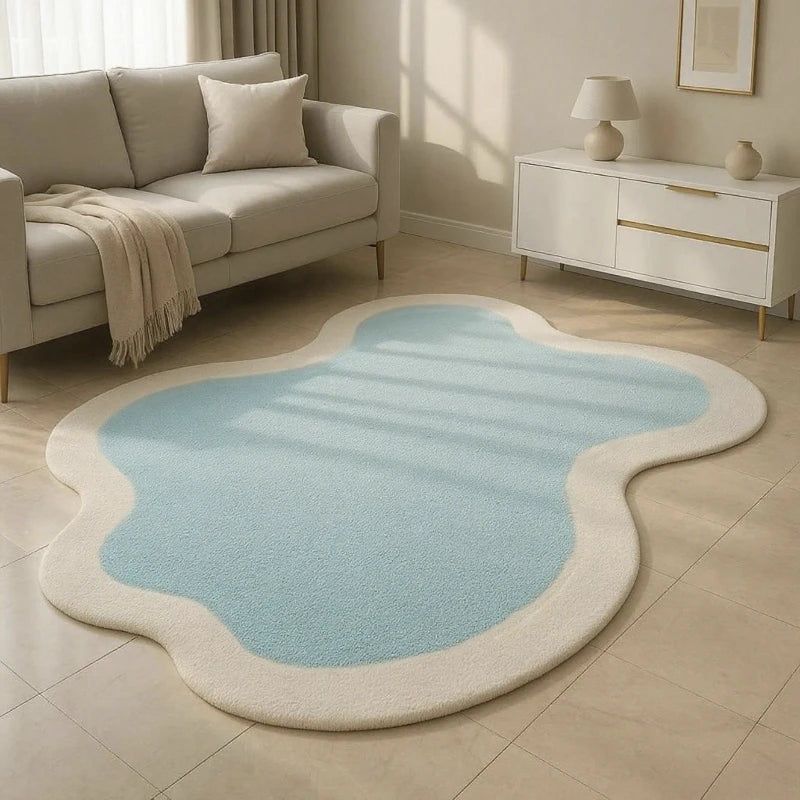 Nordic-Style Plush Area Rug – Soft, Thick, and Washable for Bedroom & Living Room