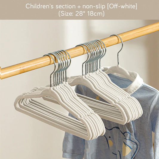 Velvet Non-Slip Baby Clothes Hangers – Perfect for Kids’ Rooms