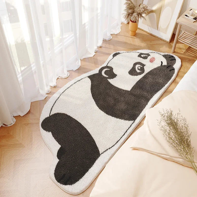 Cartoon Plush Shaped Rug for Children’s Bedroom – Soft Thickened Carpet for Cozy Play & Bedside Decor