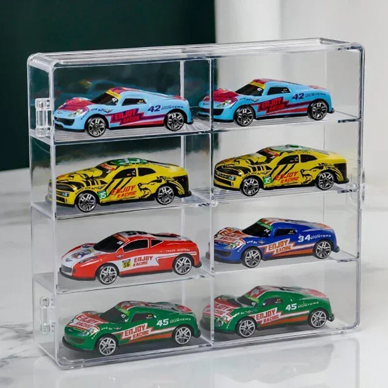 Transparent Stackable Car Display Box – Keep Your Kids’ Model Cars Organized and Dust-Free